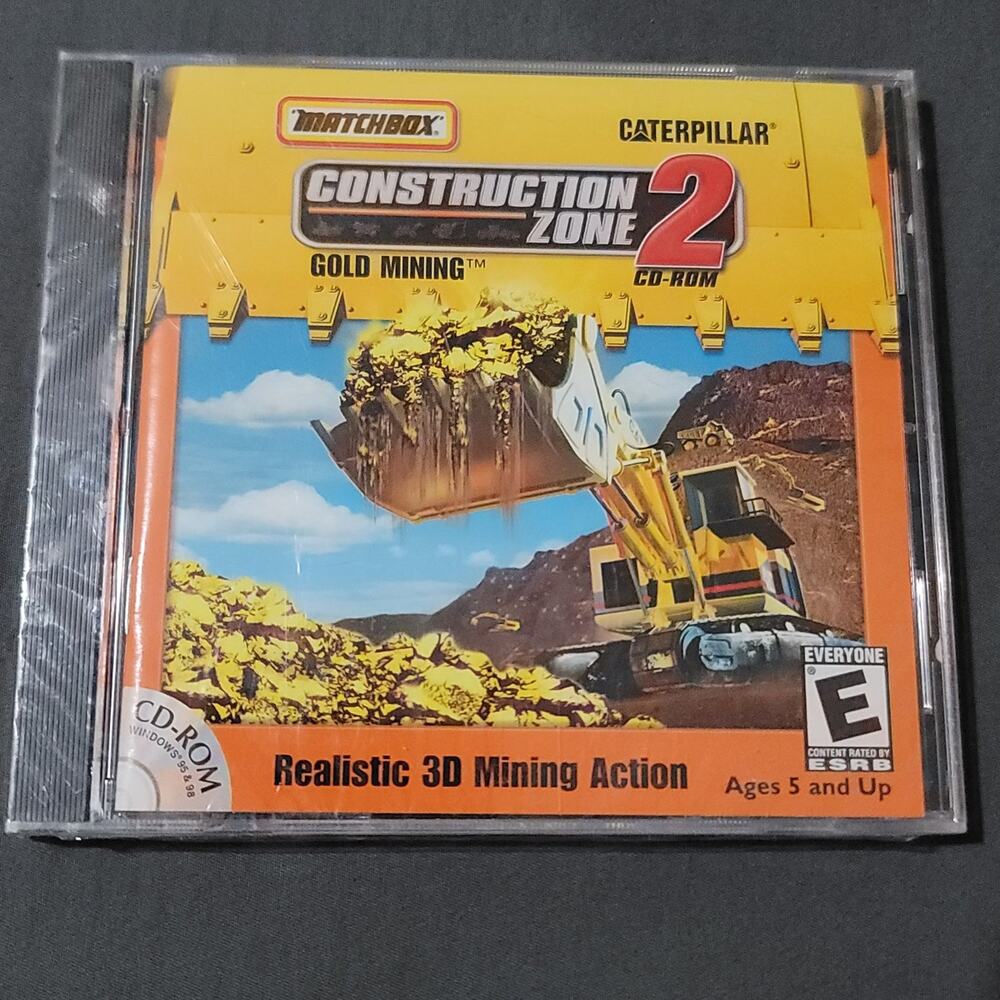 Vtg 2000 Mattel Matchbox Construction Zone 2 CD Rom Game